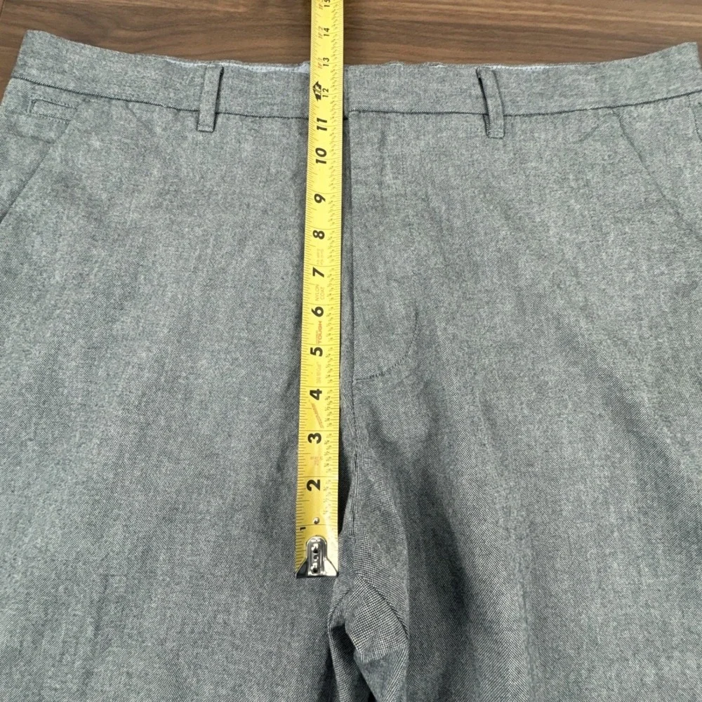 Banana Republic Straight Fit Grey Heather Cotton Dress Pants 36x34 Mens Trousers